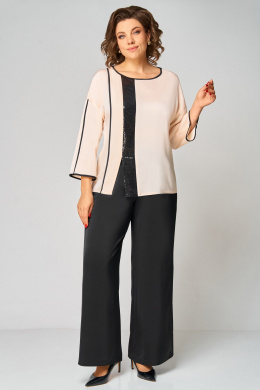 Комплекты брючные Мишель стиль 1339 кремово-черный