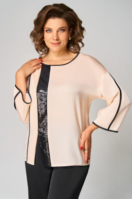 Комплекты брючные Мишель стиль 1339 кремово-черный