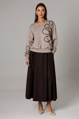 Комплекты юбочные Ларс Стиль 1172 бежево-коричневый