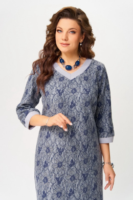 Платья Fita 5091 серо-синий