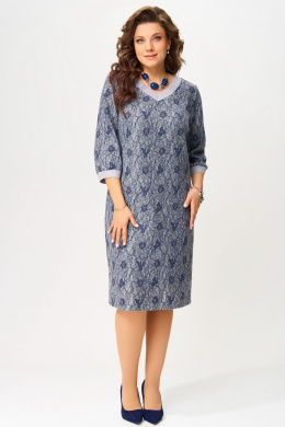 Платья Fita 5091 серо-синий