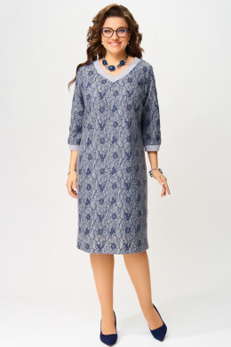 Платья Fita 5091 серо-синий