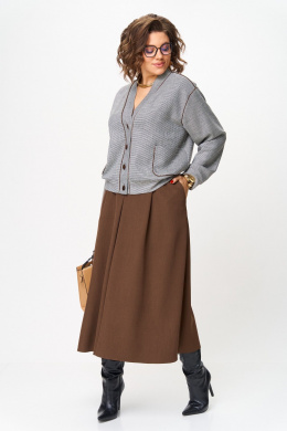 Комплекты юбочные Aira Style 24131 коричневый