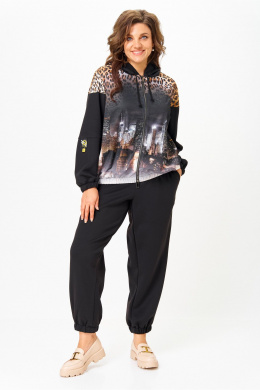 Solomeya Lux 946/449 черный+леопардовый_принт