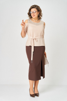 Орхидея 1637 бежевый, коричневый