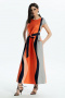 Платья Diva 1480 оранжевый-синий