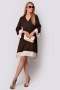 Платья PATRICIA by La Cafe C15005 коричневый,молочный