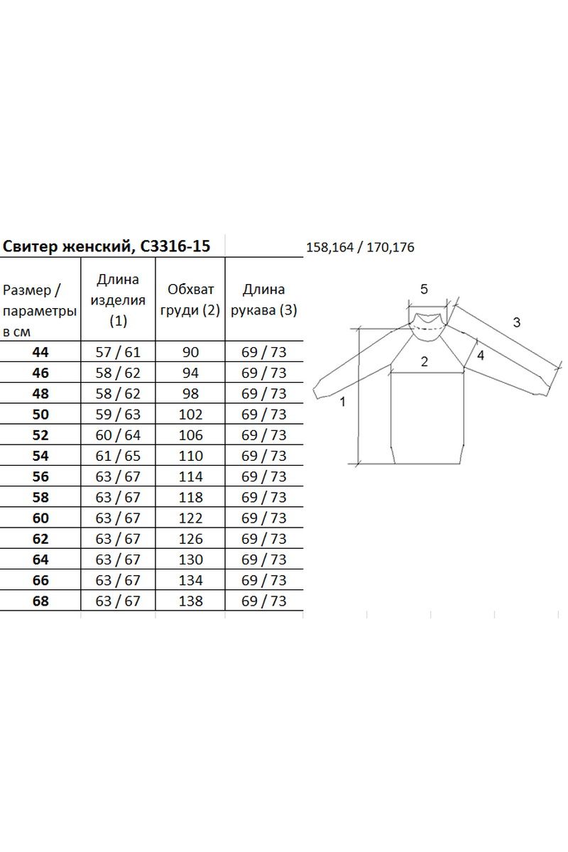 Свитеры Полесье С3316-15 5С1754-Д43 158,164 бильярд