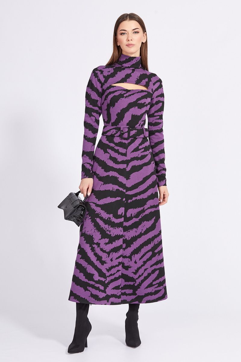 Платья EOLA 2357 фиолет-черный