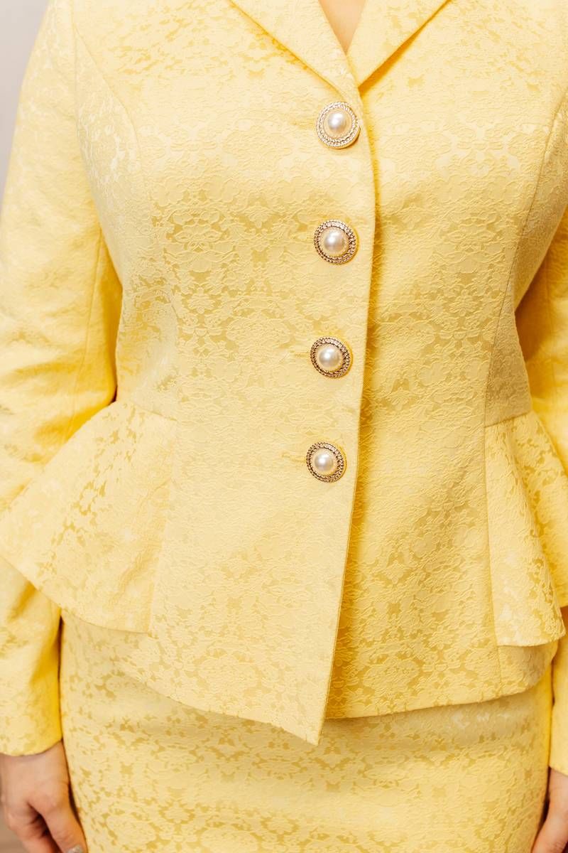 Юбочный костюм Мода Юрс 2349 желтый