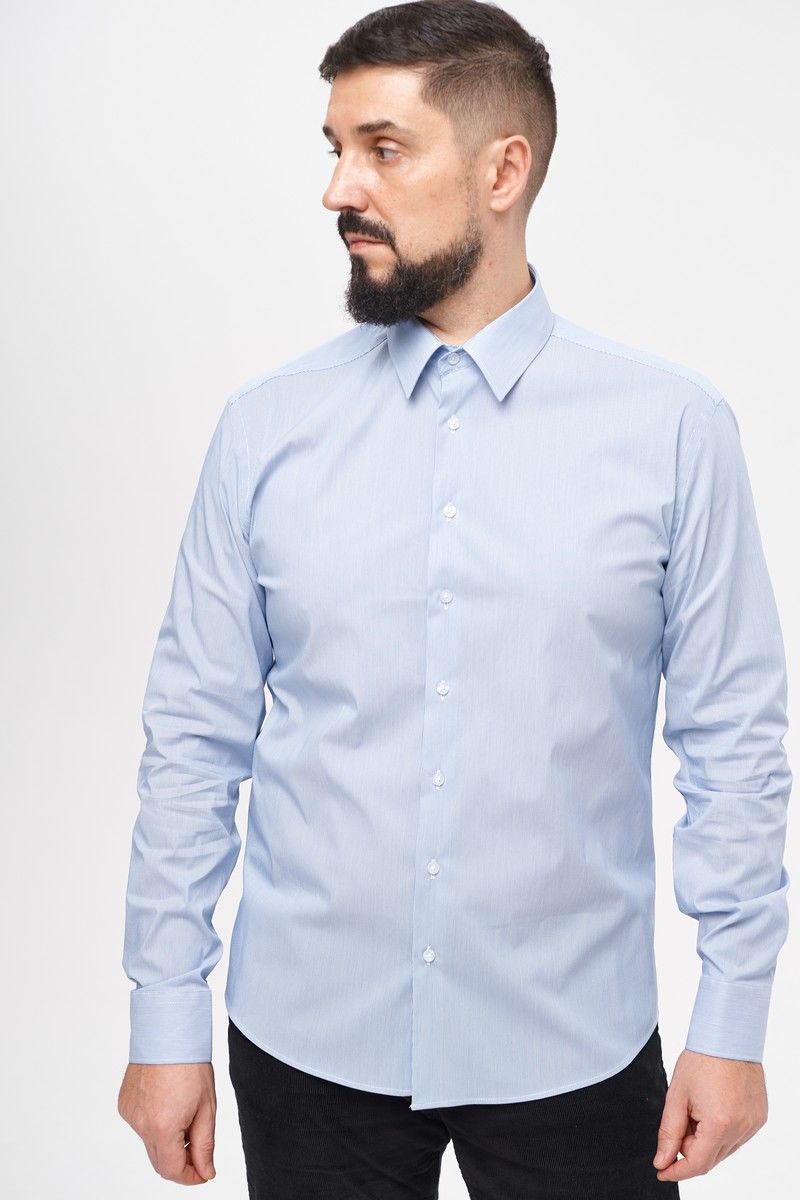 Рубашки с длинным рукавом Nadex 01-047411/302-22_182-188 бело-голубой