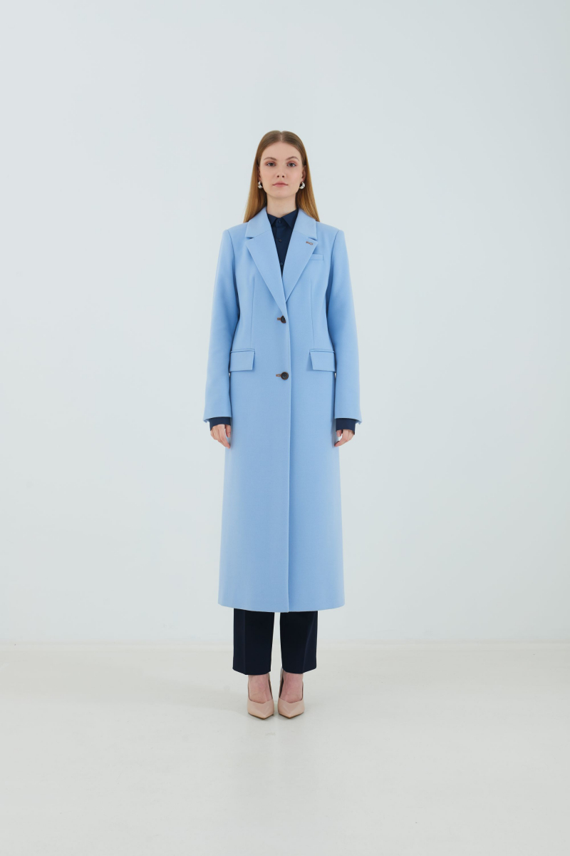 Женское пальто Elema 1-12597-1-170 голубой