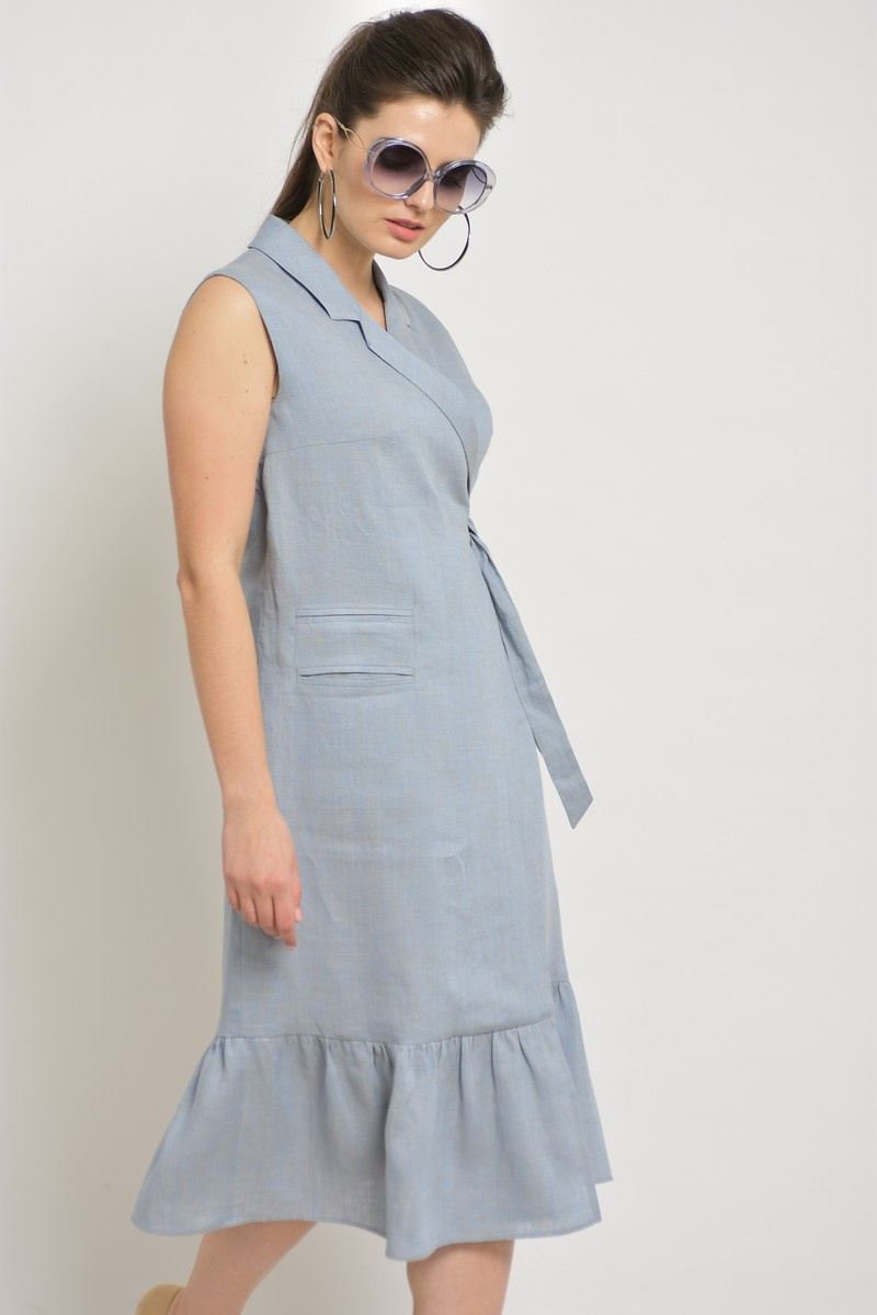 Платье MALI 497 серо-голубой