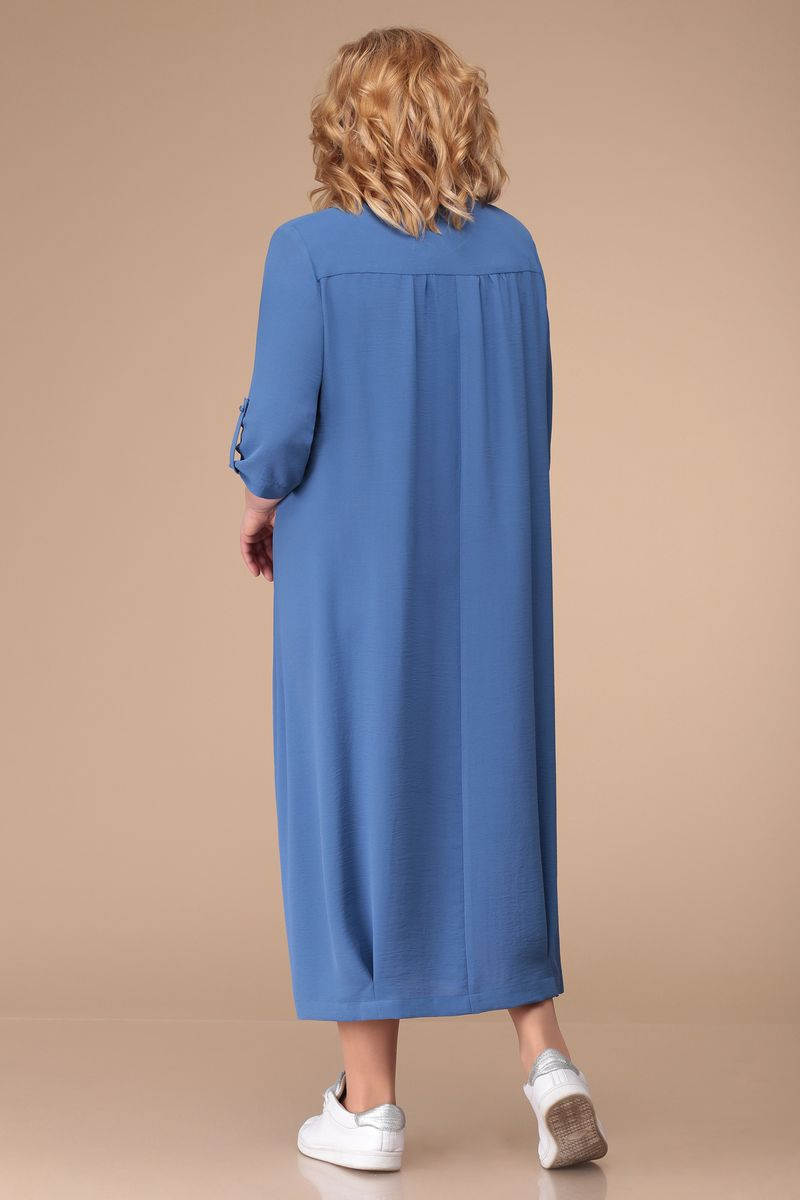 Платье Линия Л Б-1722 темно-голубой