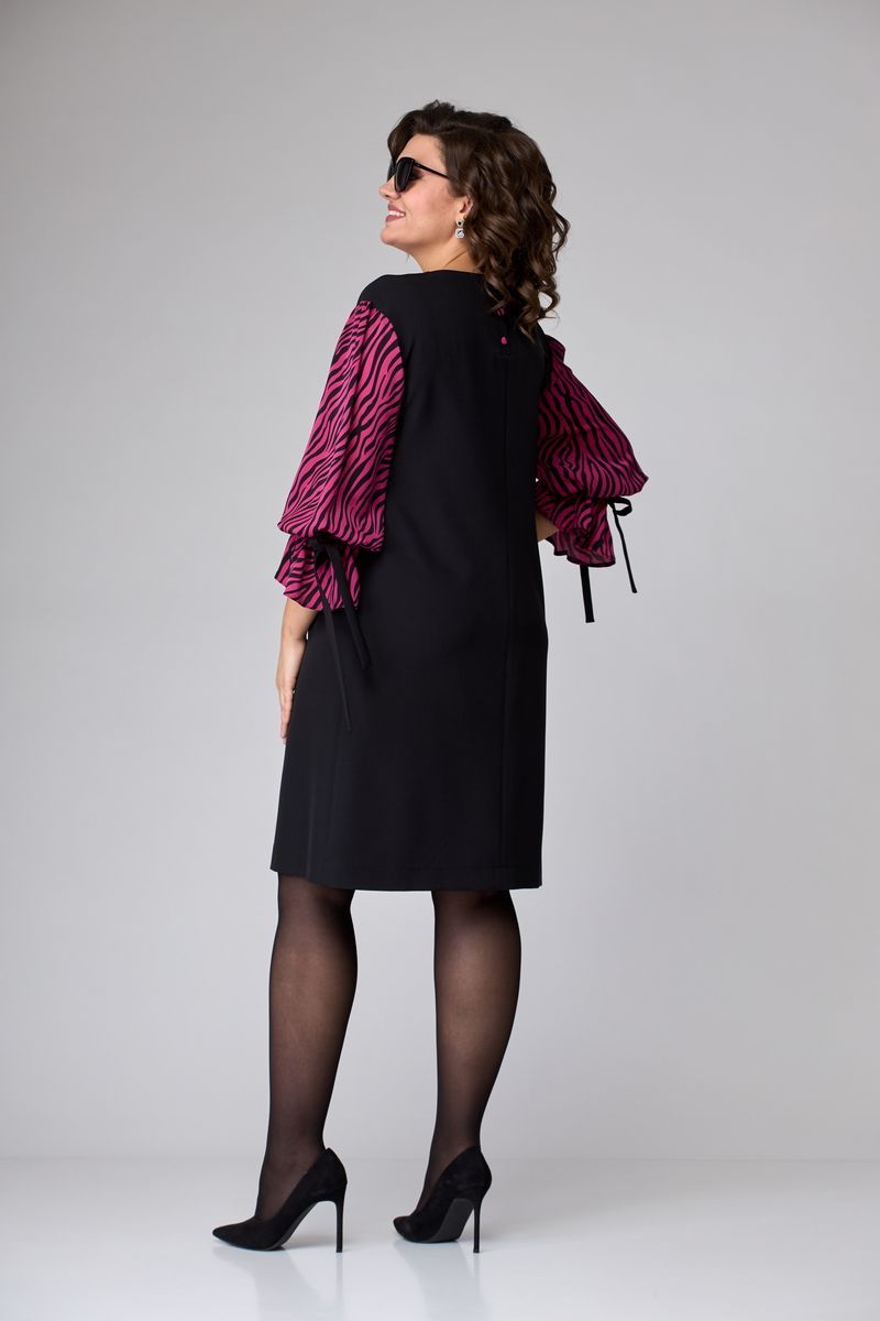 Платья EVA GRANT 7060 черный+розовый