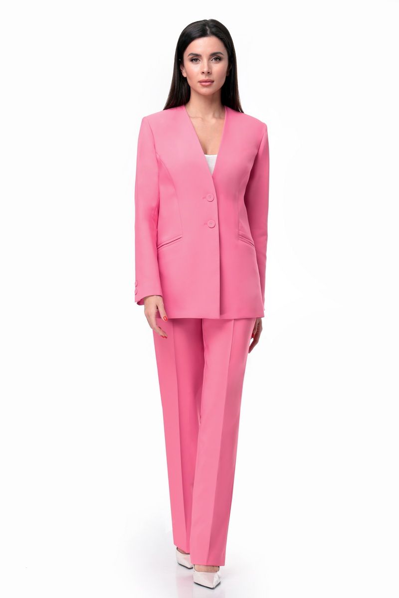 Брючный костюм Мишель стиль 1024-1 розово-коралловый