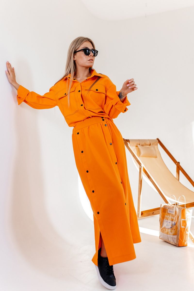 Юбочный костюм Amberа Style 2017 апельсин