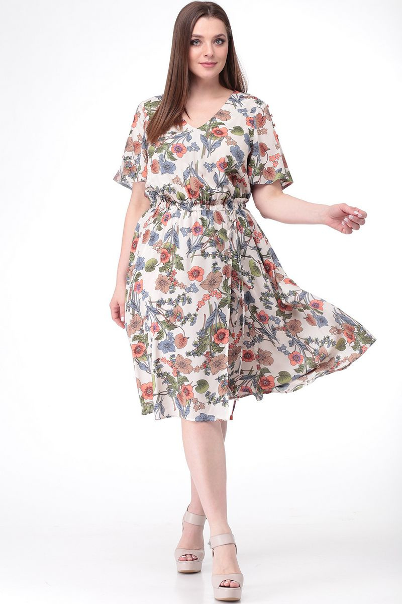 Платье LadisLine 1086 цветочный
