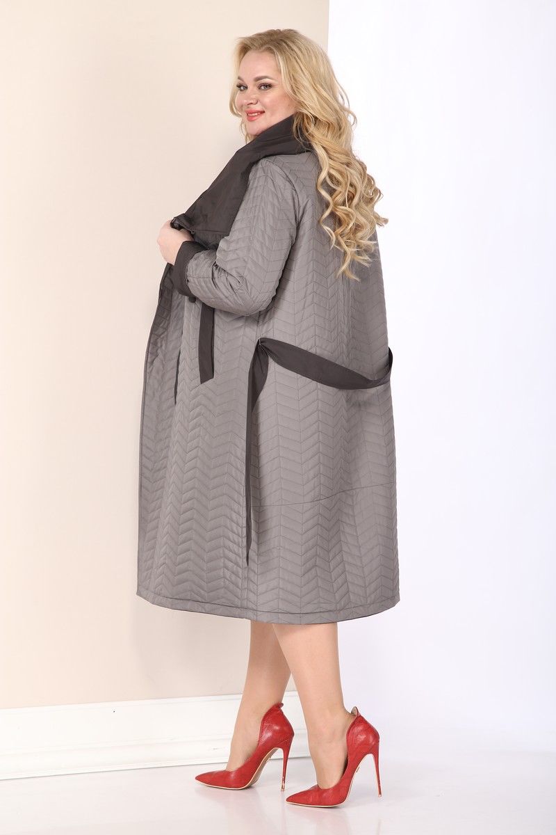 Женское пальто Shetti 2113 графит+серый