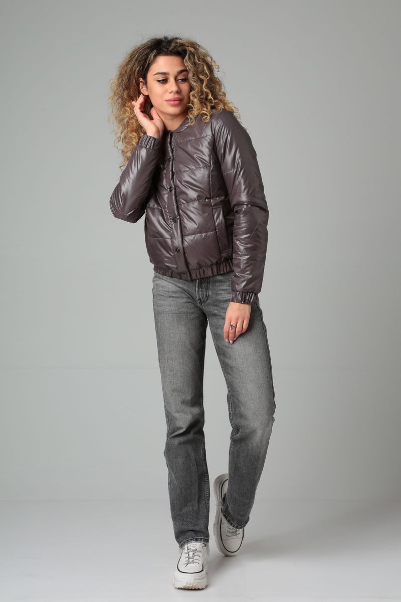 Женская куртка DOGGI 6343 серый платиновый