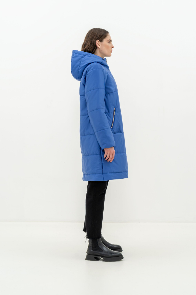 Женское пальто Elema 5-12382-1-170 василёк