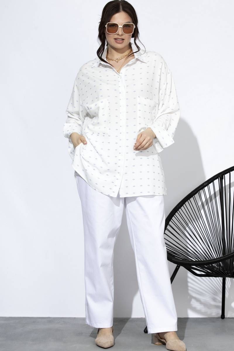 Рубашки SOVA 11100 молочный_дизайн