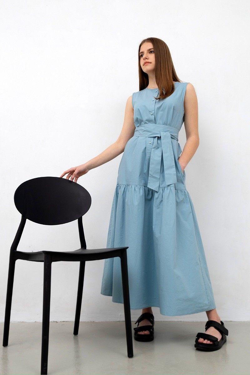 Платья Individual design 21149 серо-голубой