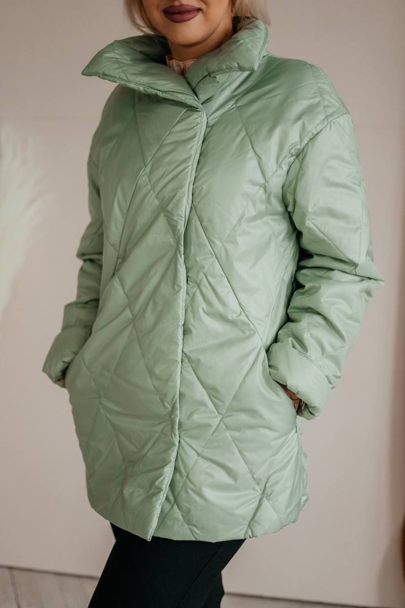 Женская куртка Стильная леди М-663 олива