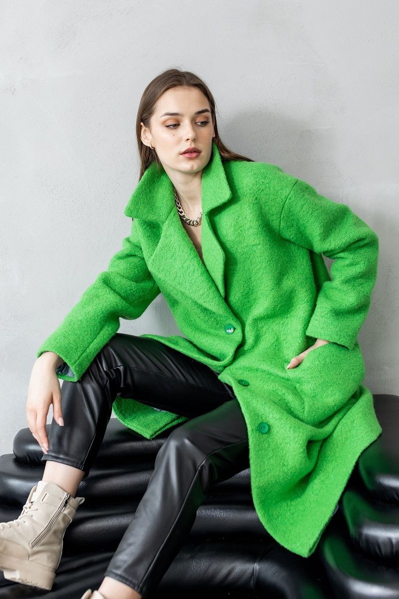 Женское пальто Atelero 1066 зеленый