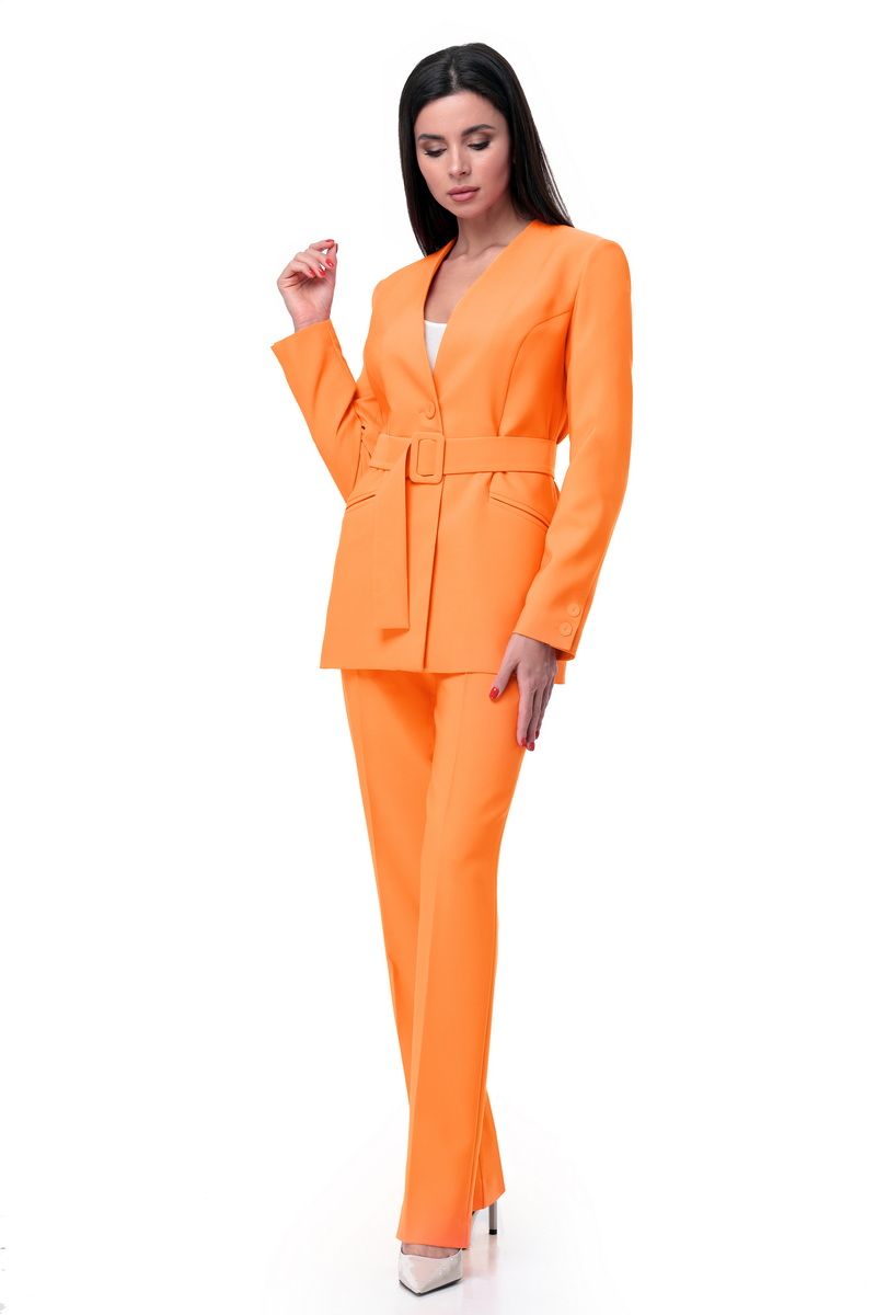 Брючный костюм Мишель стиль 1024-1 оранжевый
