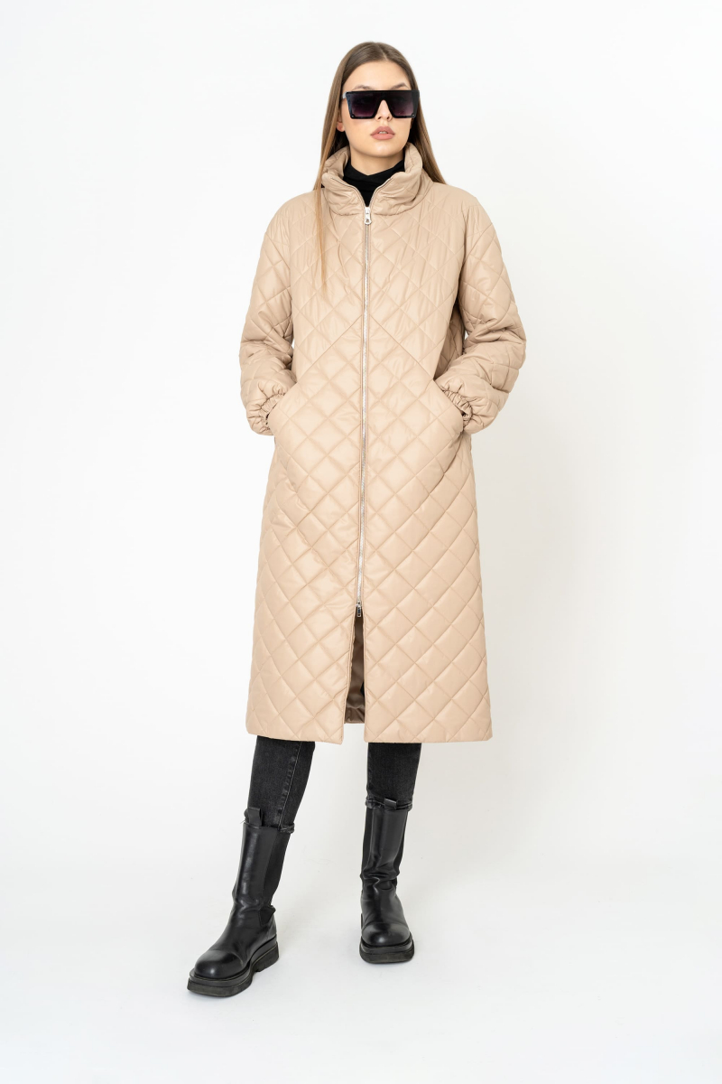 Женское пальто Elema 5-10635-1-170 бежевый