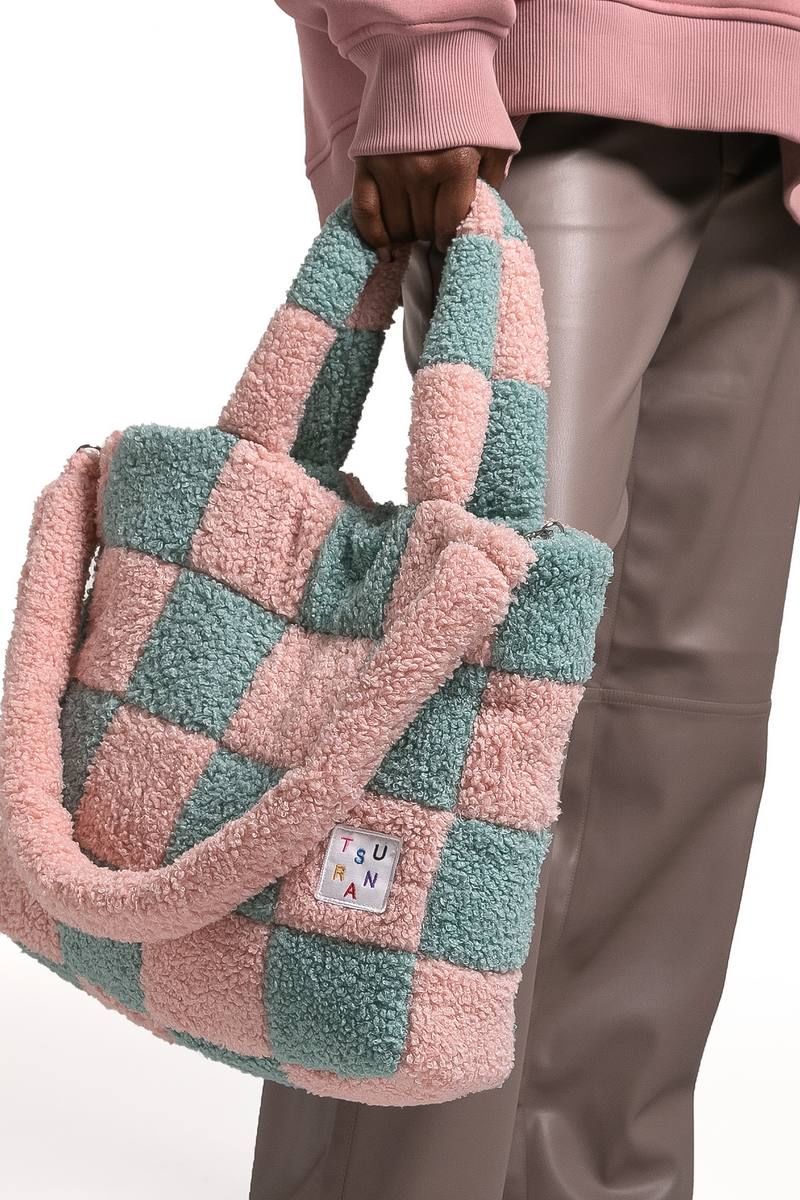 Женская сумка TSURAN BG3DPATCH004 розовый/мятный