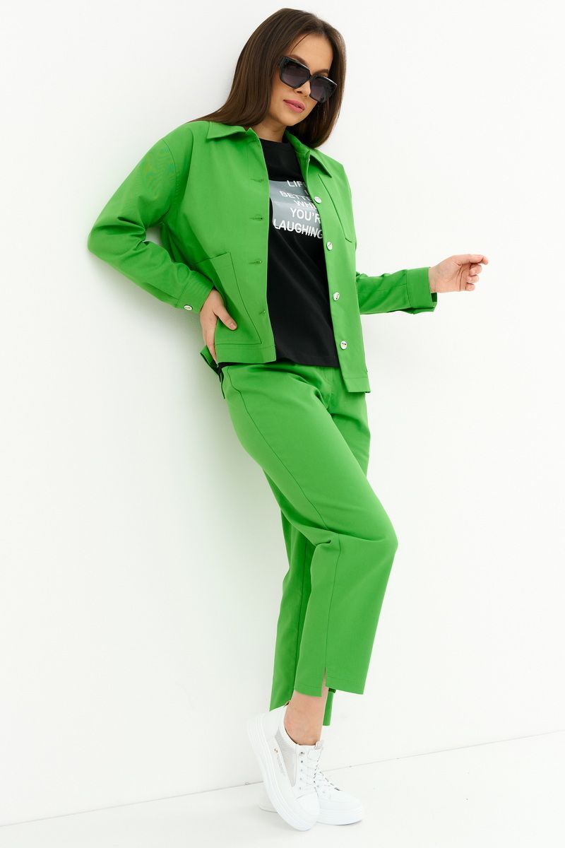 Женский комплект с курткой Магия моды 2229 зеленый