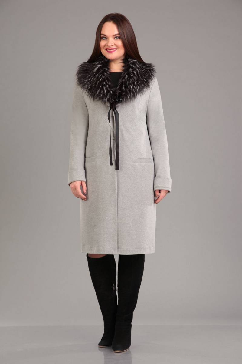Женское пальто IVA 850 св.серый