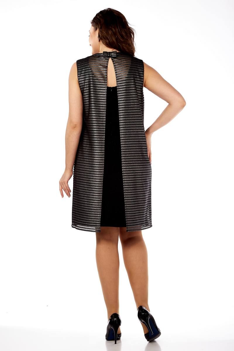 Платья Lady Style Classic 1094/2 серый_с_черным