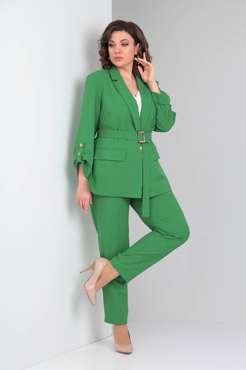 Брючный костюм TVIN 7702 зеленый
