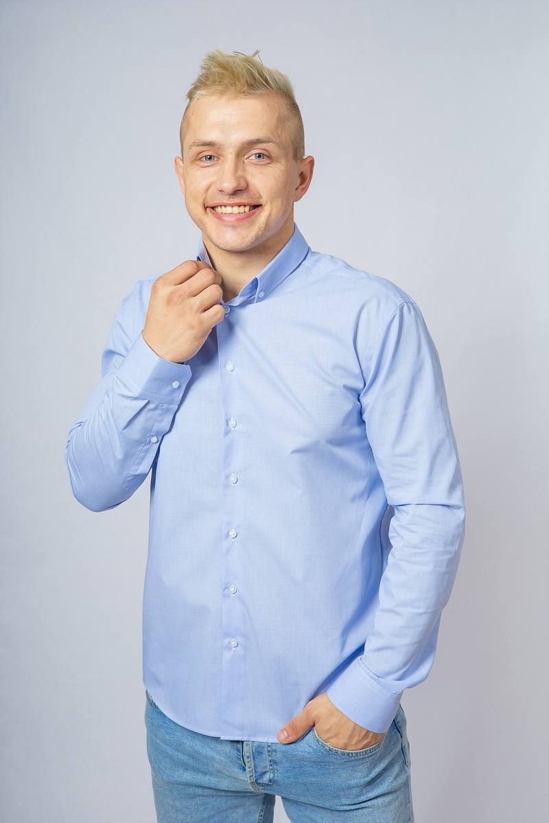Рубашки с длинным рукавом Nadex 01-048711/403-22_182-188 бело-голубой