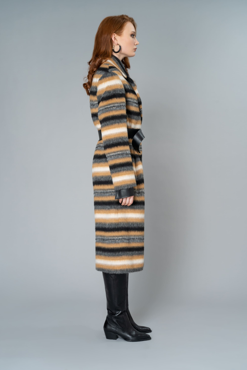 Женское пальто Elema 1-10052-1-170 полоска