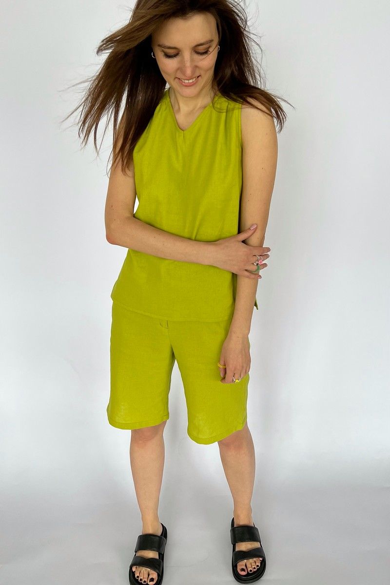 Женский комплект с шортами i3i Fashion 401/2 оливка