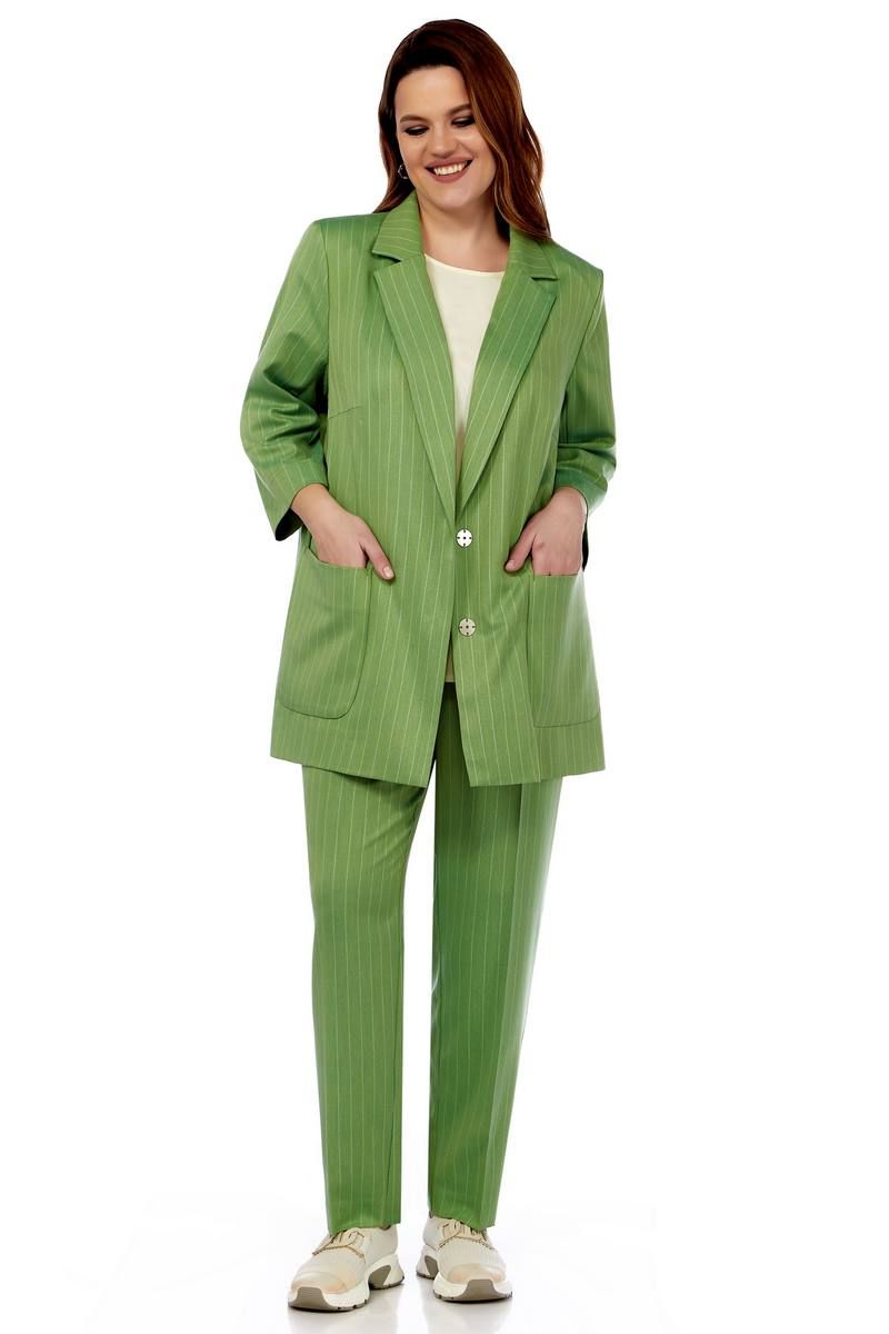 Брючный костюм Olegran 4022 зеленый