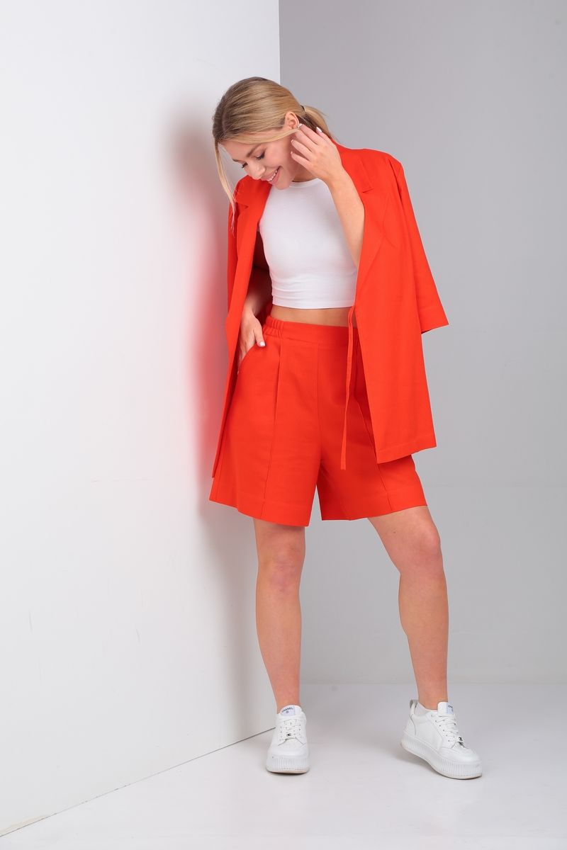 Женский комплект с шортами Andrea Fashion 6 оранж