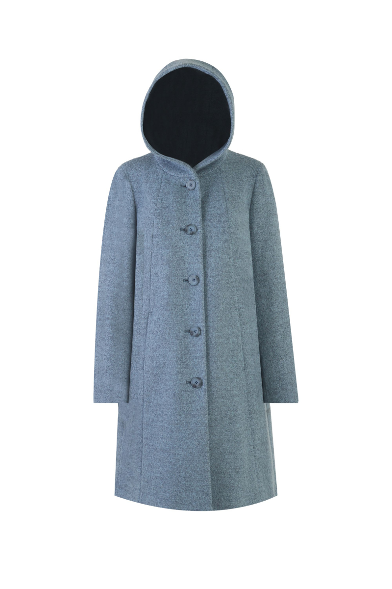 Женское пальто Elema 6-12282-1-164 голубой_меланж
