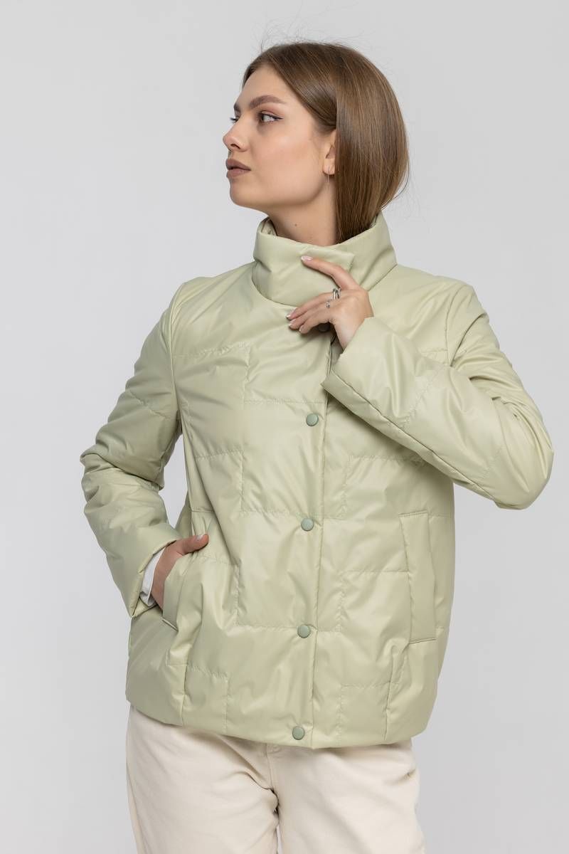 Женская куртка InterFino 02-2022 фисташковый