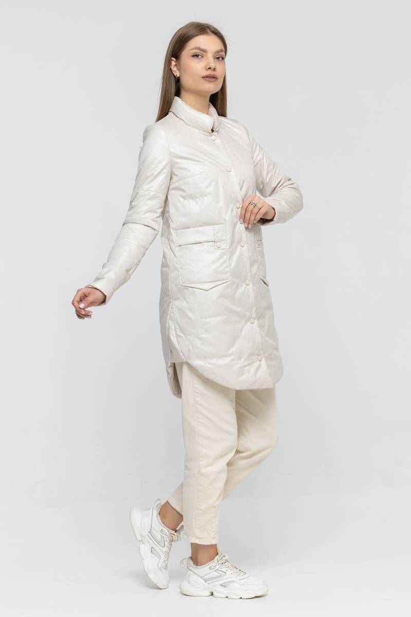 Женское пальто InterFino 20-2021 молочный
