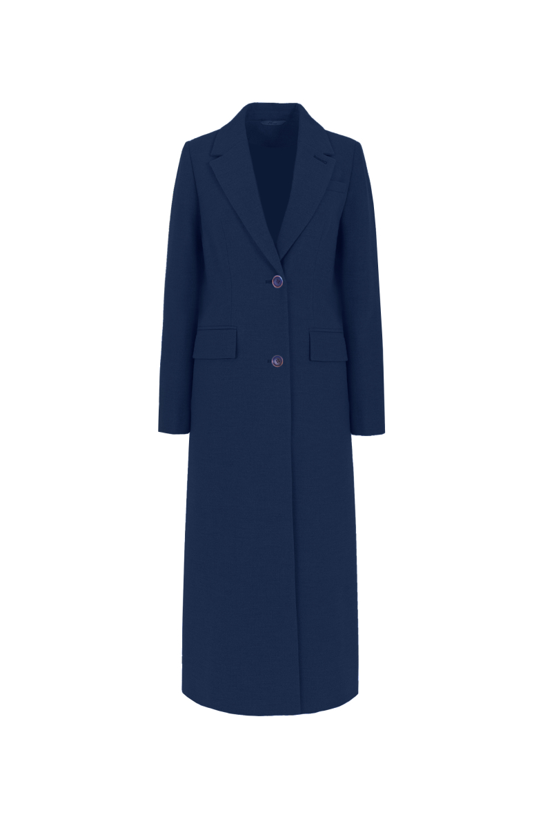 Женское пальто Elema 1-12597-1-164 тёмно-синий