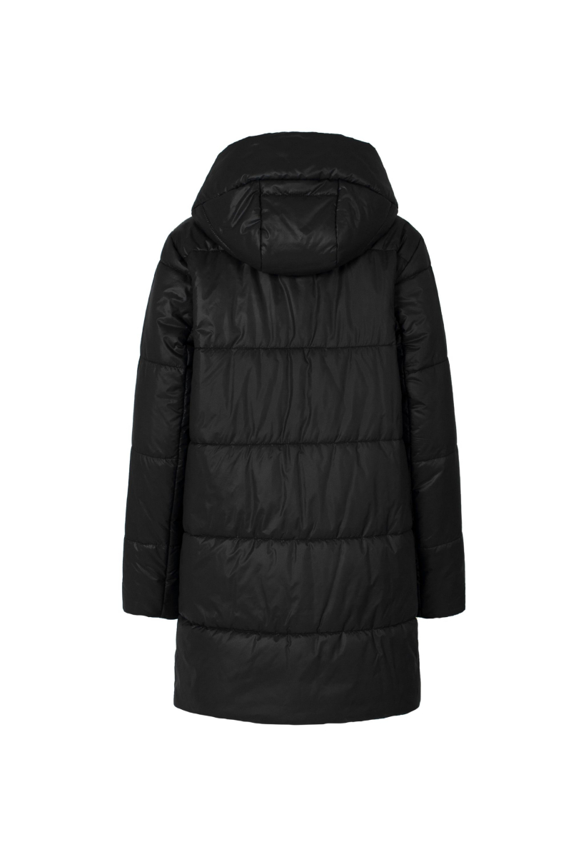Женское пальто Elema 5-12824-1-164 чёрный/красный