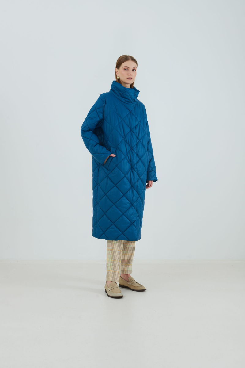 Женское пальто Elema 5-13057-1-164 василёк