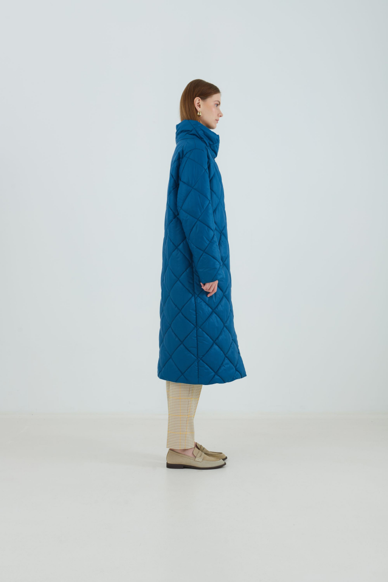 Женское пальто Elema 5-13057-1-170 василёк