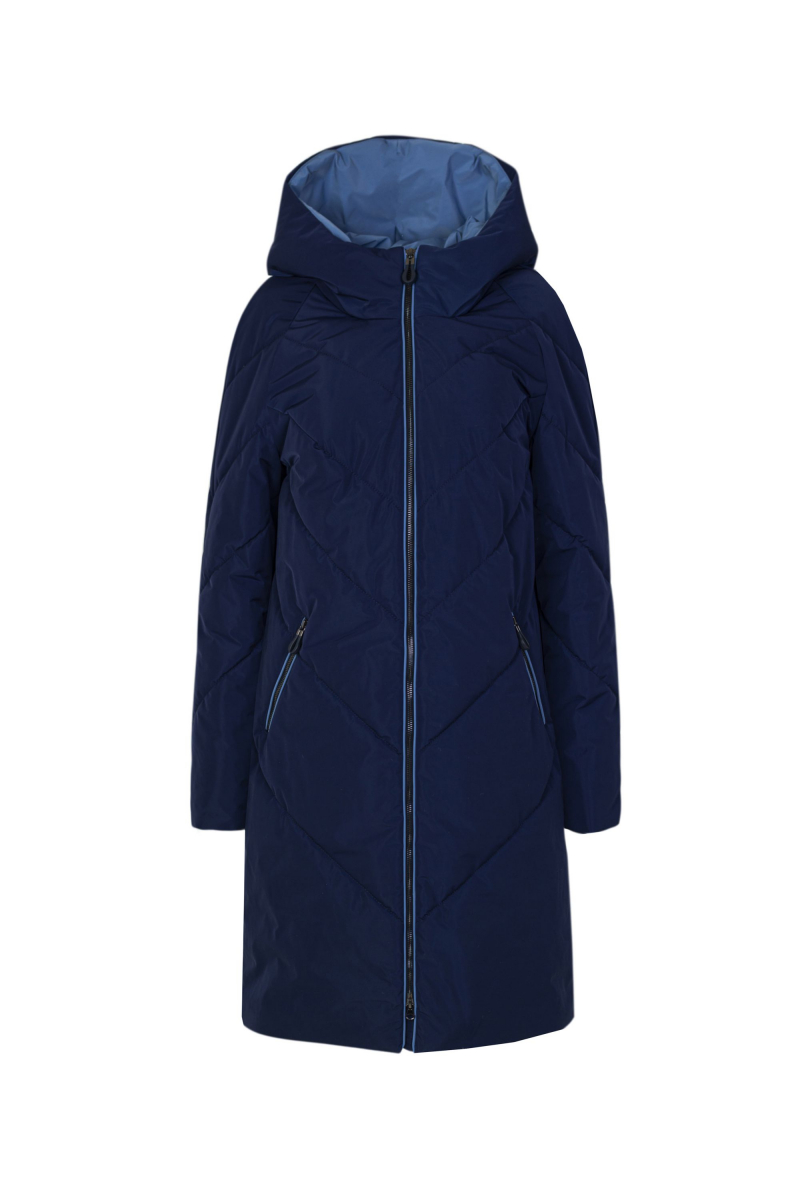 Женское пальто Elema 5-9196-4-170 синий/голубой