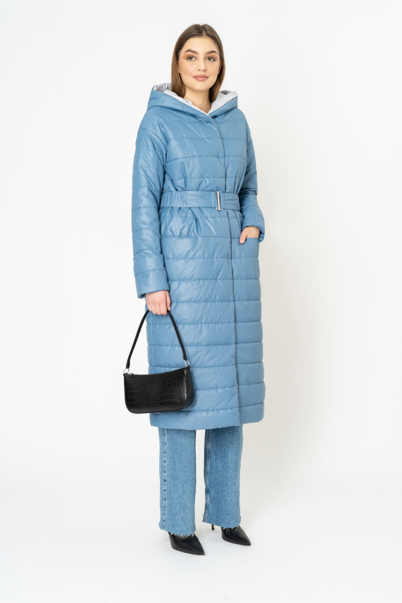 Женское пальто Elema 5-10910-1-170 серо-голубой